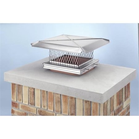 INTEGRA MILTEX Gelco 13107 13 Inch  x 13 Inch  Gelco Stainless Steel Single-flue Chiminey Cap  304-alloy 13107
